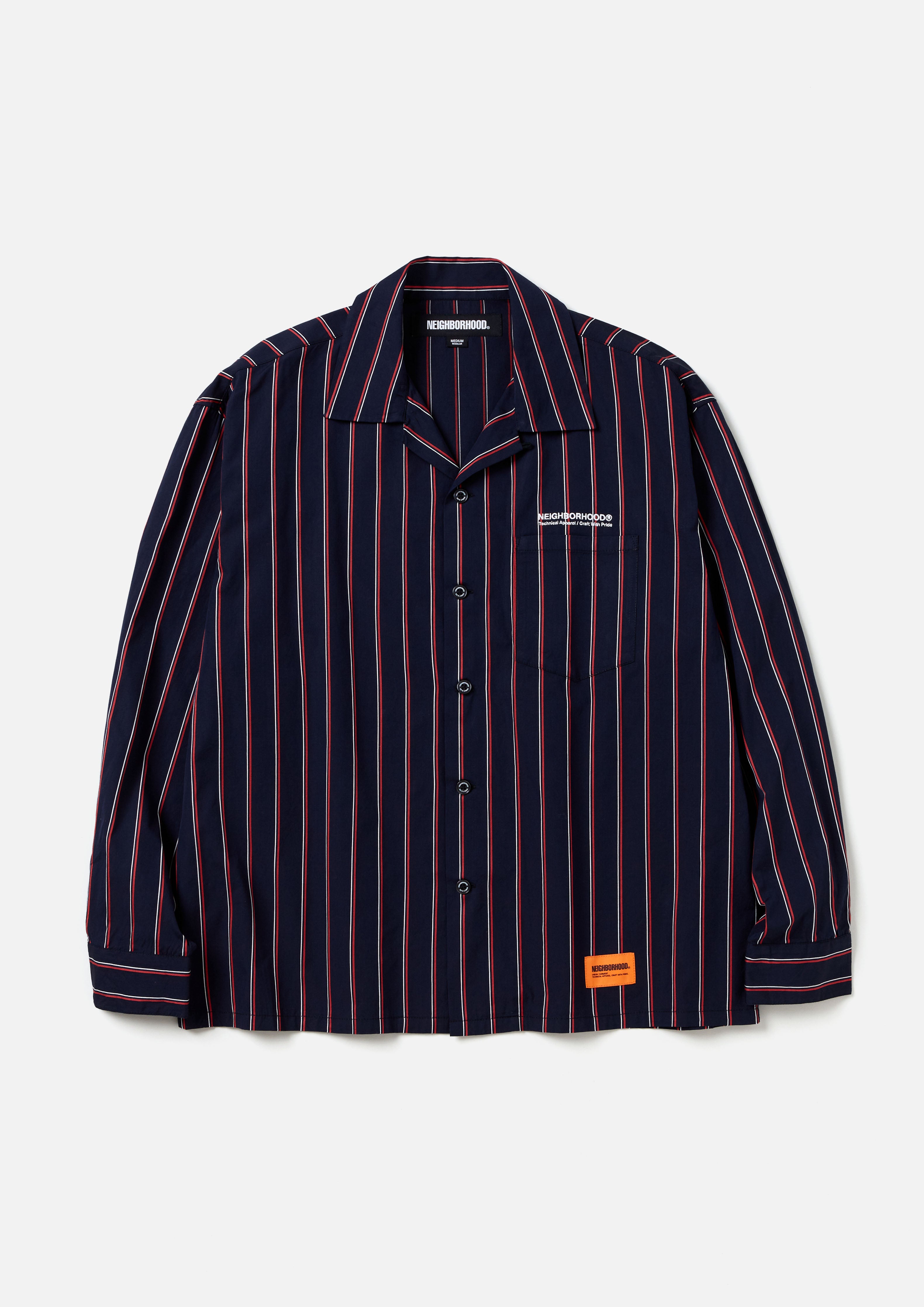 24ss NEIGHBORHOOD STRIPE WORK SHIRT SS