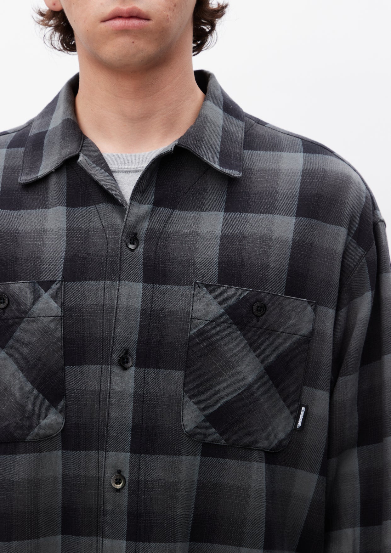 販売直販 NEIGHBORHOODXWDS OMBRE CHECK SHIRT LS / - トップス