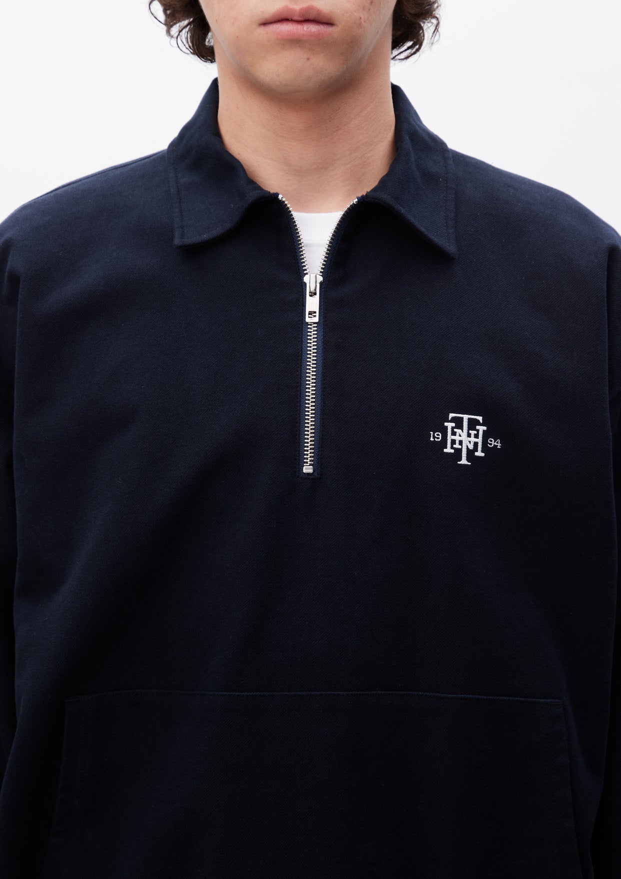 HALF ZIP PULLOVER SHIRT LS