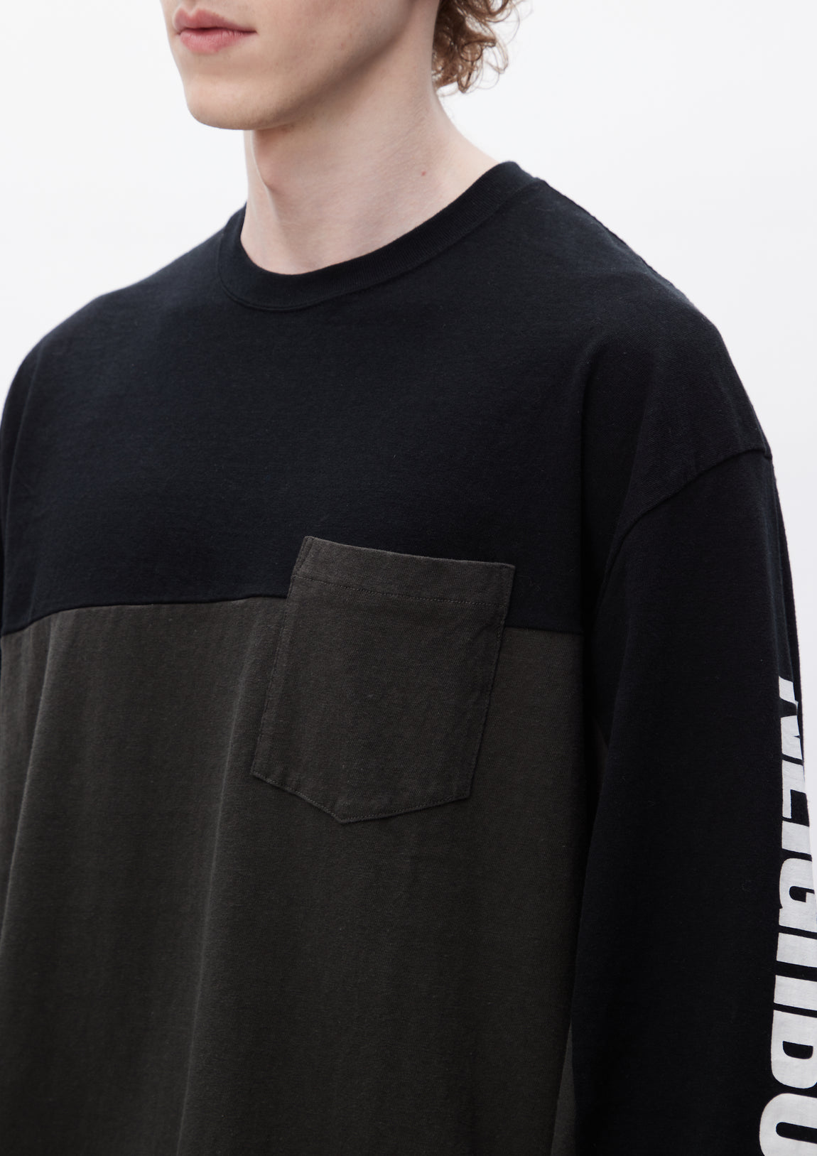 BICOLOR CREWNECK LS