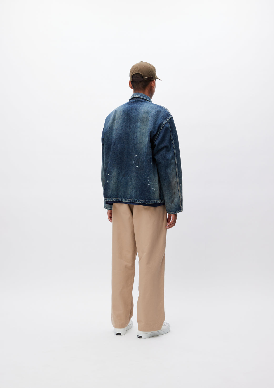 WASHED SHORT COVERALL JACKET