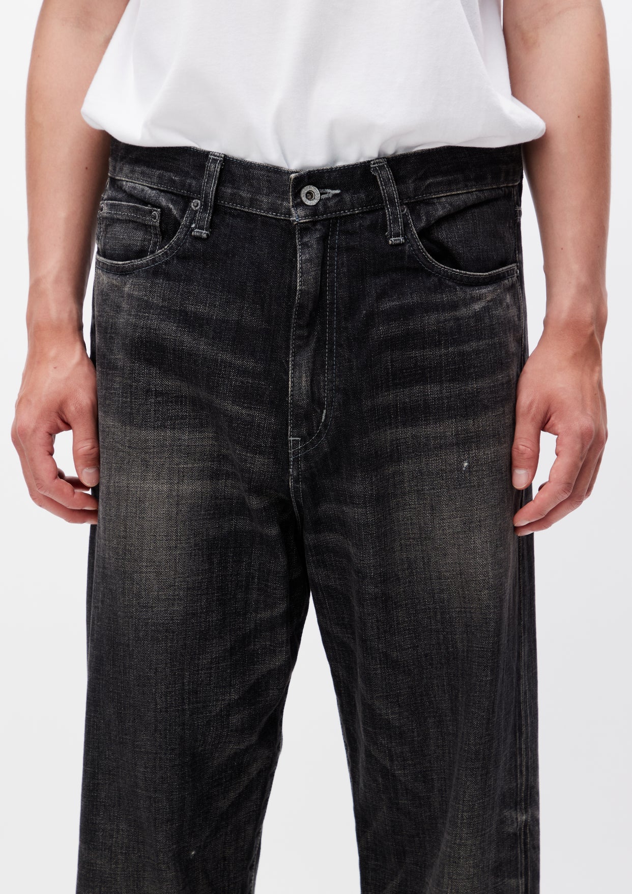 WASHED DENIM DP BASIC PANTS