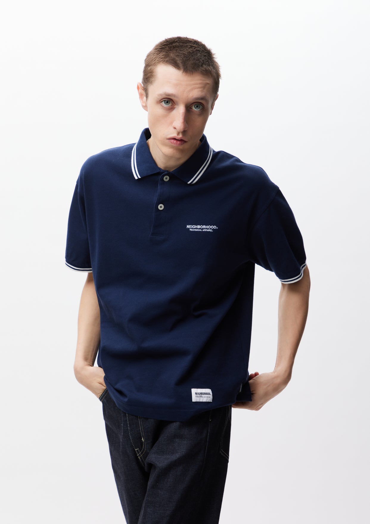 【美品】NEIGHBORHOOD PIQUE LINE POLOSHIRT L NEIGHBORHOOD PIQUE LINE POLOSHIRT L